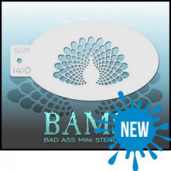 Schminken & Facepaint | Schminkschablone | BAM1410 | Pfauenfächer