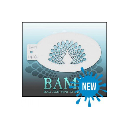 Schminken & Facepaint | Schminkschablone | BAM1410 | Pfauenfächer