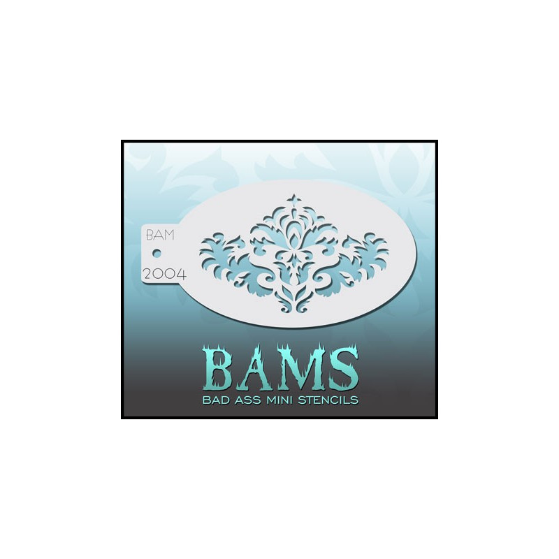 Schminken & Facepaint | Schminkschablone | BAM2004 | Barockes Ornament