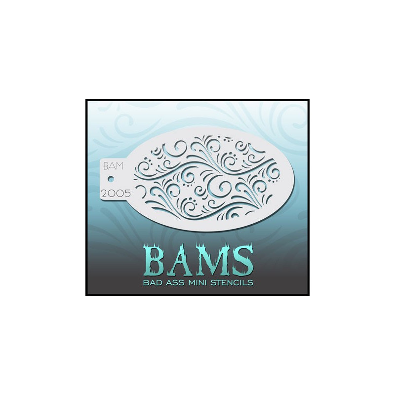 Schminken & Facepaint | Schminkschablone | BAM2005 | Klassische Schnörkel