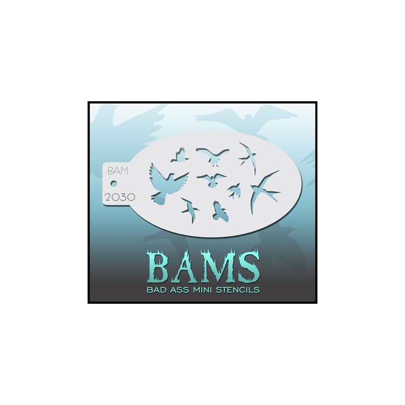 Schminken & Facepaint | Schminkschablone | BAM2030 | Vögel
