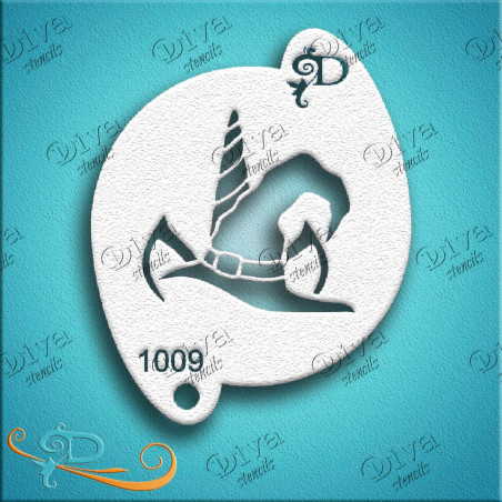 Halloween Unicorn - Diva Schminksjabloon