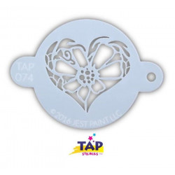 TAP Stencil - Flower Heart 074