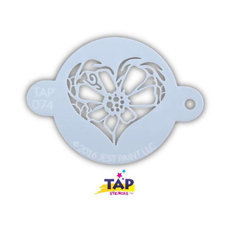 TAP Stencil - Flower Heart 074