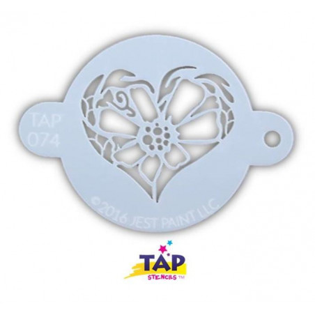 TAP Stencil - Flower Heart 074
