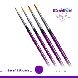 Blazin Brushes - Round set 4pcs