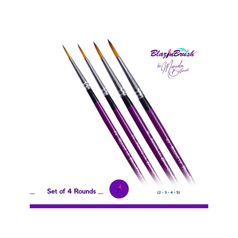 Blazin Brushes - Round set 4pcs