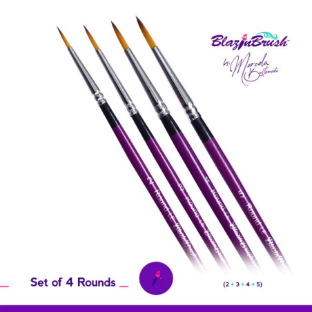 Blazin Brushes - Round set 4pcs
