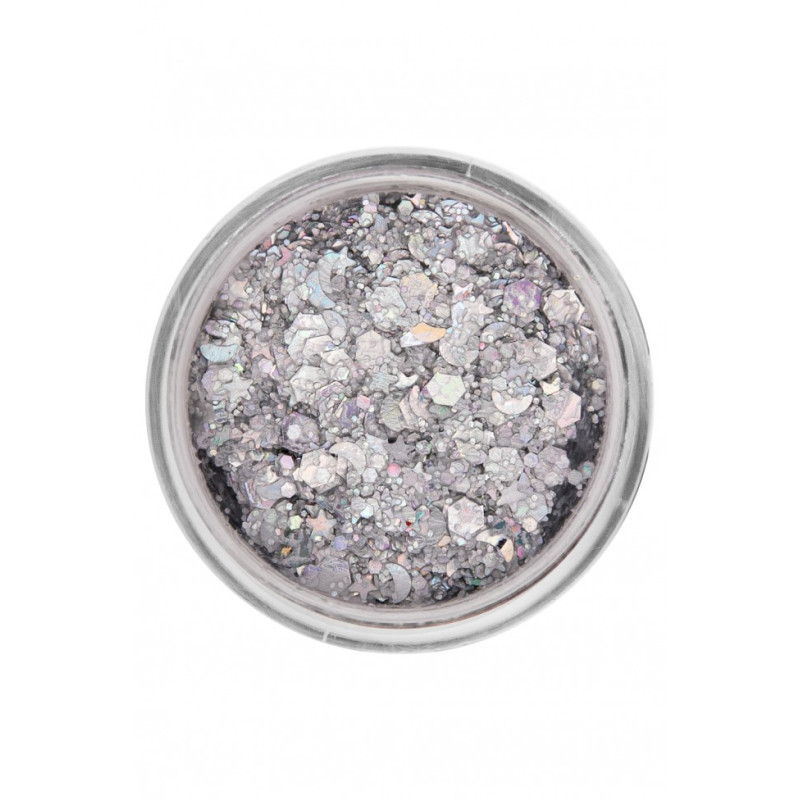 PartyXplosion | Face- & Bodyart Glitters Creme| Festivalglitter | Lucky Silver