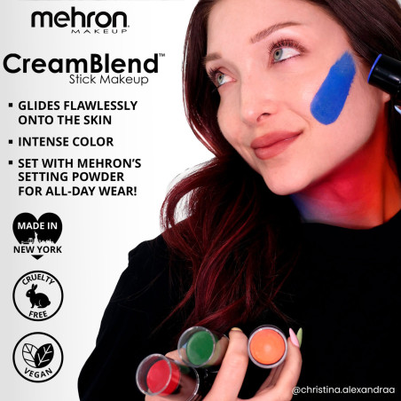 Mehron CreamBlend Stick | Hochpigmentiertes Creme-Make-up | Sofort ab Lager verfügbar