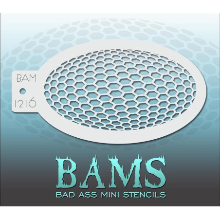 Schminken & Facepaint | Schminkschablone | BAM1216 | Wabenmuster