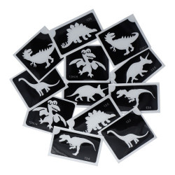 Superstar Glitzer-Tattoo-Set DINO| 12 niedliche Schablonen