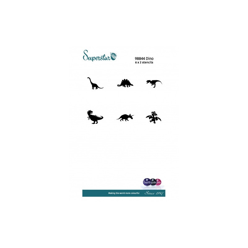 Superstar Glitzer-Tattoo-Set DINO| 12 niedliche Schablonen