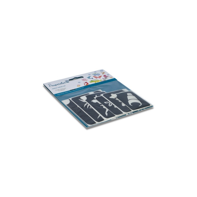 Superstar Glitzer-Tattoo-Set PIRATE | 12 niedliche Schablonen