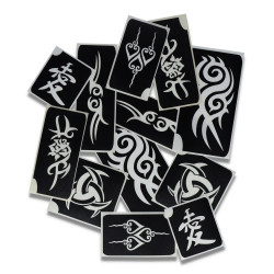 Superstar Glitzer-Tattoo-Set TRIBAL | 12 niedliche Schablonen