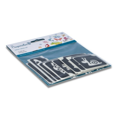 Superstar Glitzer-Tattoo-Set CUTE XL | 24 niedliche Schablonen