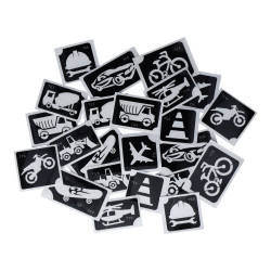 Superstar Glitzer-Tattoo-Set ON THE ROAD | 24 niedliche Schablonen