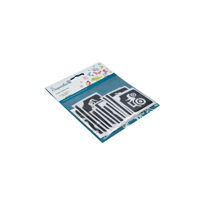 Superstar Glitzer-Tattoo-Set ON THE ROAD | 24 niedliche Schablonen