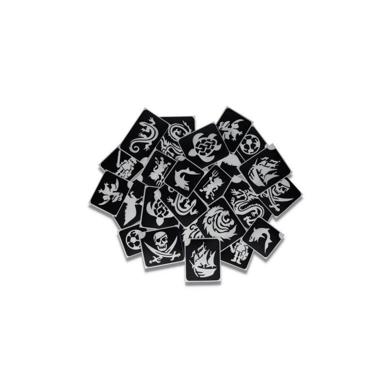 Superstar Glitzer-Tattoo-Set ADVENTURE | 24 niedliche Schablonen