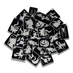 Superstar Glitzer-Tattoo-Set HALLOWEEN | 24 niedliche Schablonen