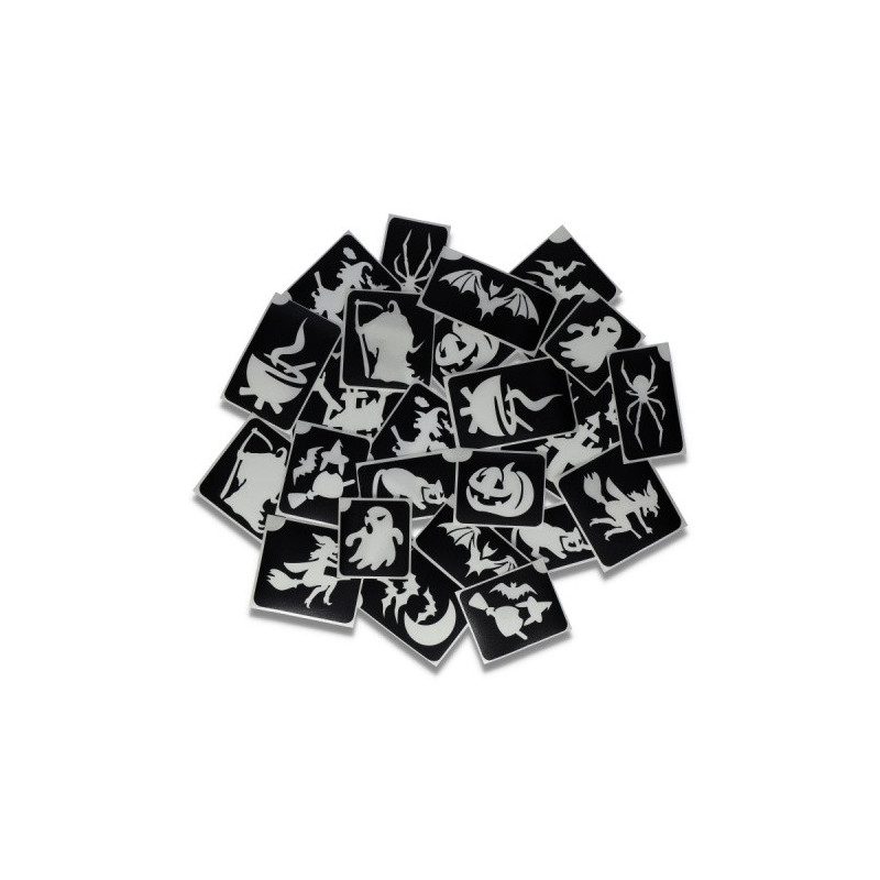 Superstar Glitzer-Tattoo-Set HALLOWEEN | 24 niedliche Schablonen