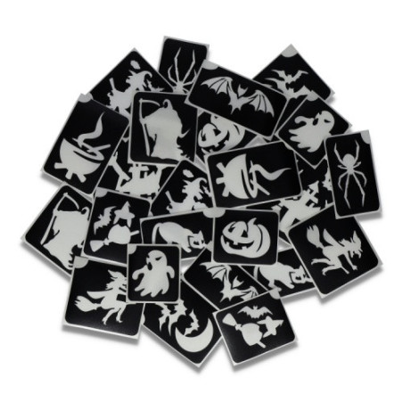 Superstar Glitzer-Tattoo-Set HALLOWEEN | 24 niedliche Schablonen