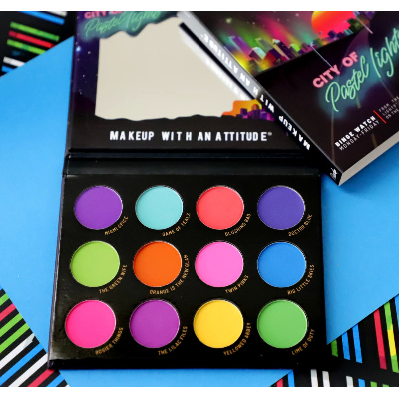 Rude Cosmetics City of Lights Oogschaduw Palet  - Pastel