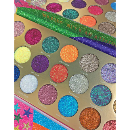 Rude United Shades of Glitter - 21 Pressed Glitter Eyeshadow Palette