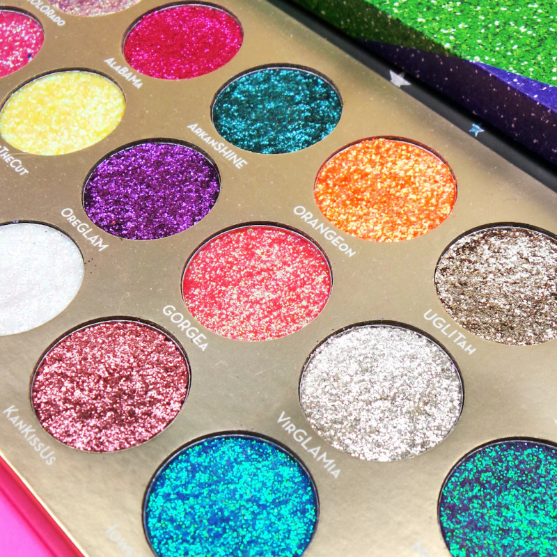 Rude United Shades of Glitter - 21 Pressed Glitter Eyeshadow Palette