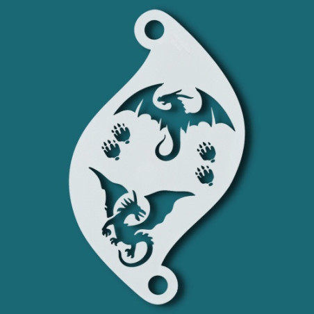 Schminkschablone Details | Superstar Facepaint Stencil- Dragons