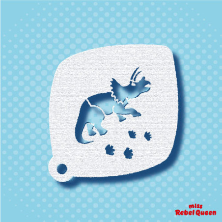 Schminken & Facepaint | MRQ Schminkschablone | Dino Trudy 4