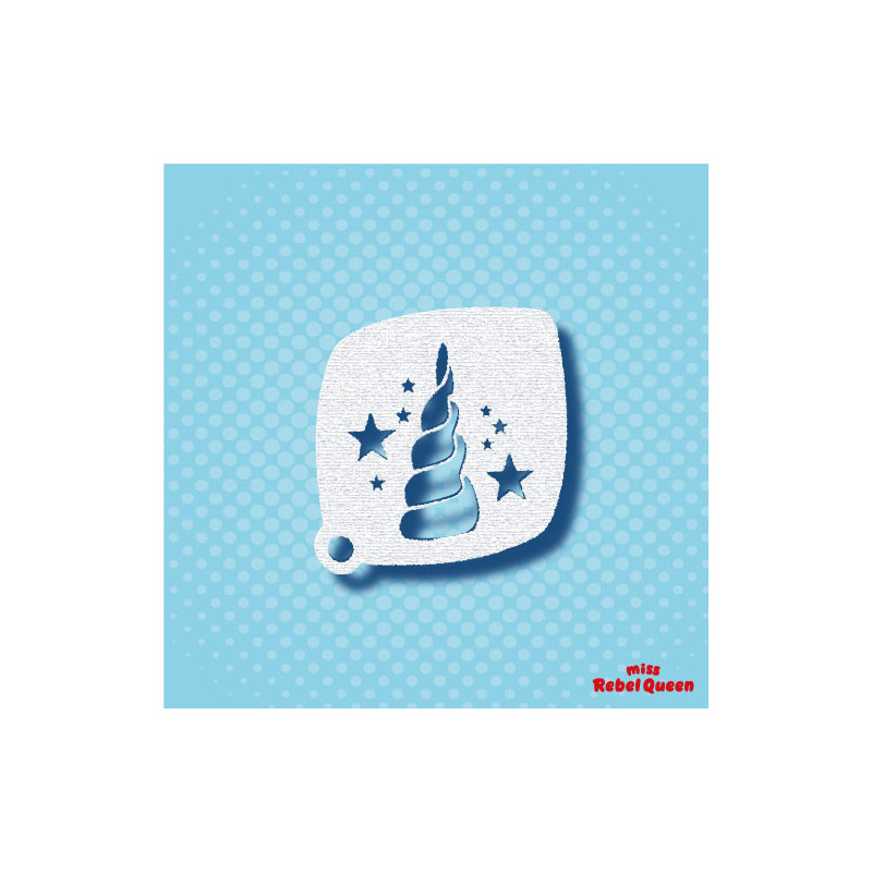 Schminken & Facepaint | MRQ Schminkschjablone | Unicorn Horn