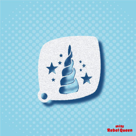 Schminken & Facepaint | MRQ Schminkschjablone | Unicorn Horn