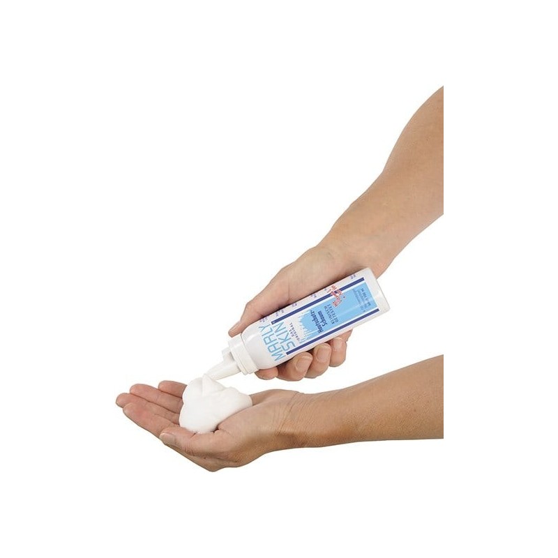 Der Marly Skin Schaum schützt, stärkt und regeneriert Ihre Hautbarriere - wie eine zweite Haut!
