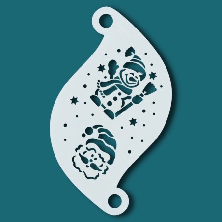 Schminkschablone Details | Superstar Facepaint Stencil - Winter Friends SJ-77101