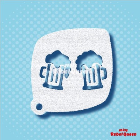 Schminken & Facepaint | MRQ Schminkschablone | Bier Prost