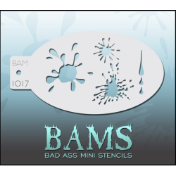 Schminken & Facepaint | BadAss Stencil 1017Schminkschablone | BAM1017 | Schlammspritzer