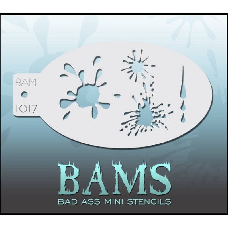 Schminken & Facepaint | BadAss Stencil 1017Schminkschablone | BAM1017 | Schlammspritzer