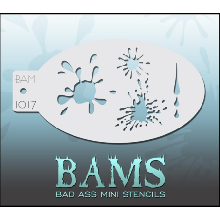 Schminken & Facepaint | BadAss Stencil 1017Schminkschablone | BAM1017 | Schlammspritzer