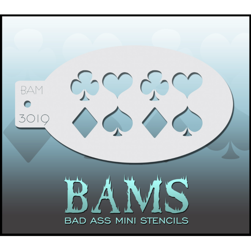 Schminken & Facepaint | Schminkschablone | BAM3019 | Kartensymbole