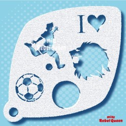 Schminken & Facepainting | MRQ Schminkschjablone | Soccer Collection Fussball