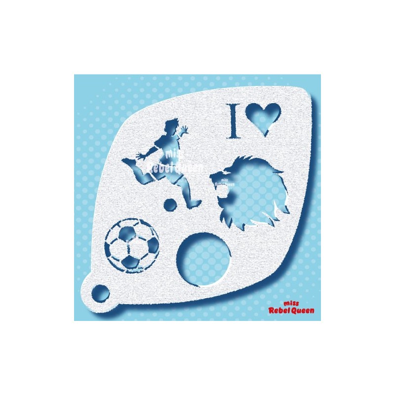 Schminken & Facepainting | MRQ Schminkschjablone | Soccer Collection Fussball