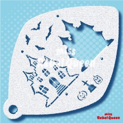 Schminken & Facepainting | MRQ Schminkschablone | Spooky Hunted House