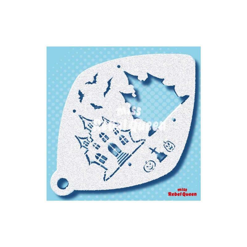 Schminken & Facepainting | MRQ Schminkschablone | Spooky Hunted House