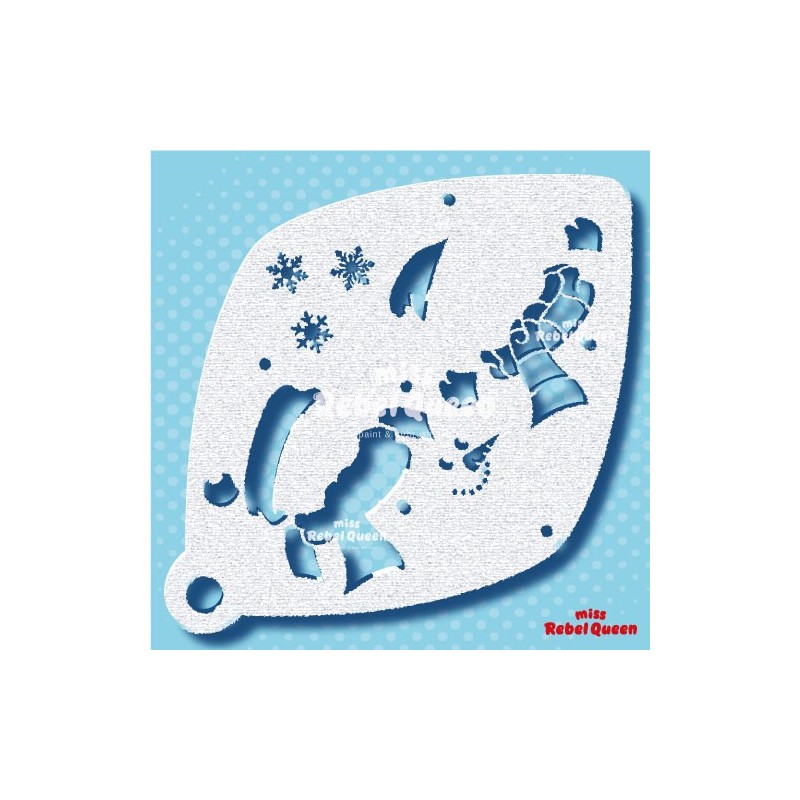 Schminken & Facepainting | MRQ Schminkschablone | Let it Snow Man 3 Schritte