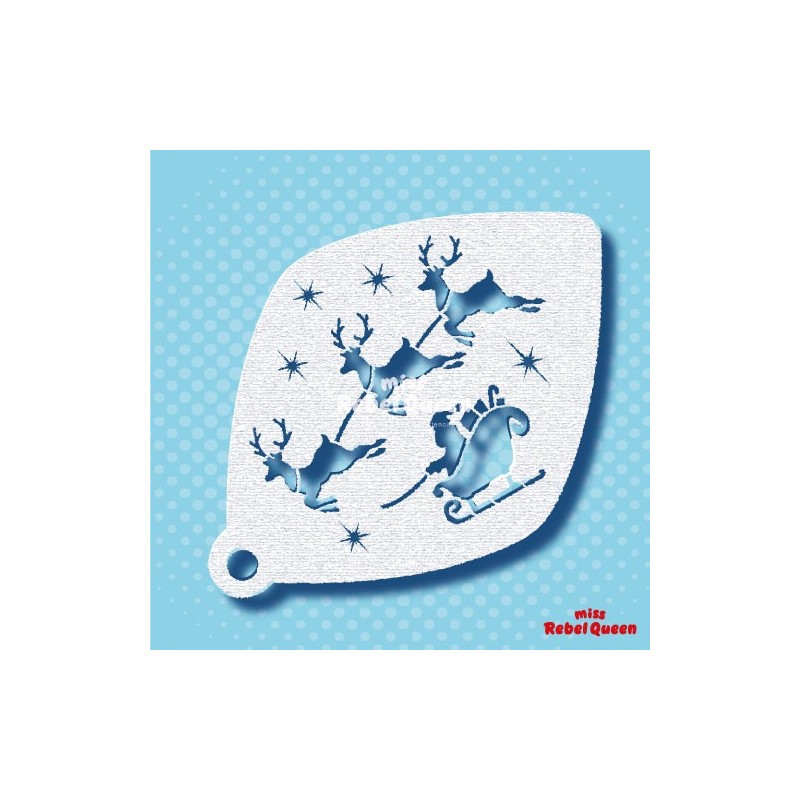 Schminken & Facepainting | MRQ Schminkschablone | Santa’s Speedy Sleigh