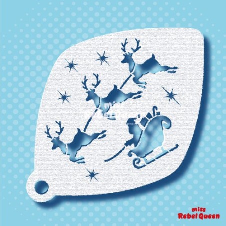 Schminken & Facepainting | MRQ Schminkschablone | Santa’s Speedy Sleigh