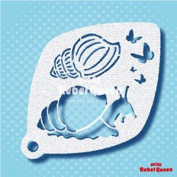 Schminken & Facepainting | MRQ Schminkschablone | Schnecke Snailey