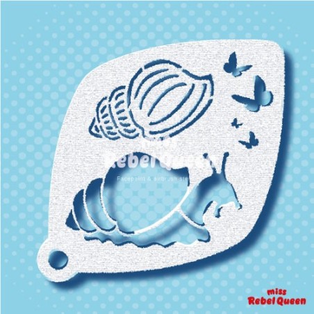 Schminken & Facepainting | MRQ Schminkschablone | Schnecke Snailey