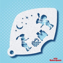 Schminken & Facepainting | MRQ Stencils |Schminksjabloon Dakpietjes